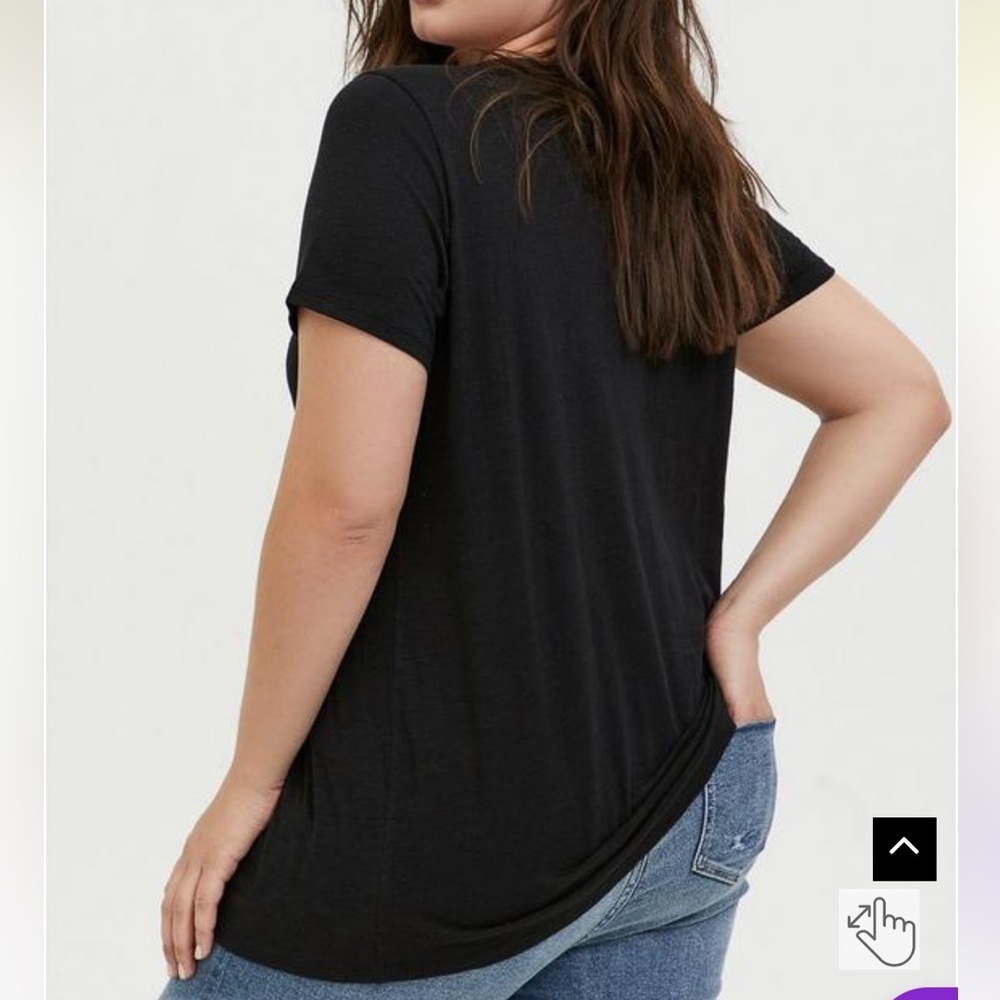 Torrid Does It Come In Black Black Crew Tee - Picture 2 of 2